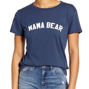 Sub Urban Riot Navy Blue Short Sleeve Cotton Blend Mama Bear T-Shirt NWT Size XL